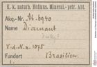 Etiketten zu Diamant (NHMW-MIN-Ab6940)